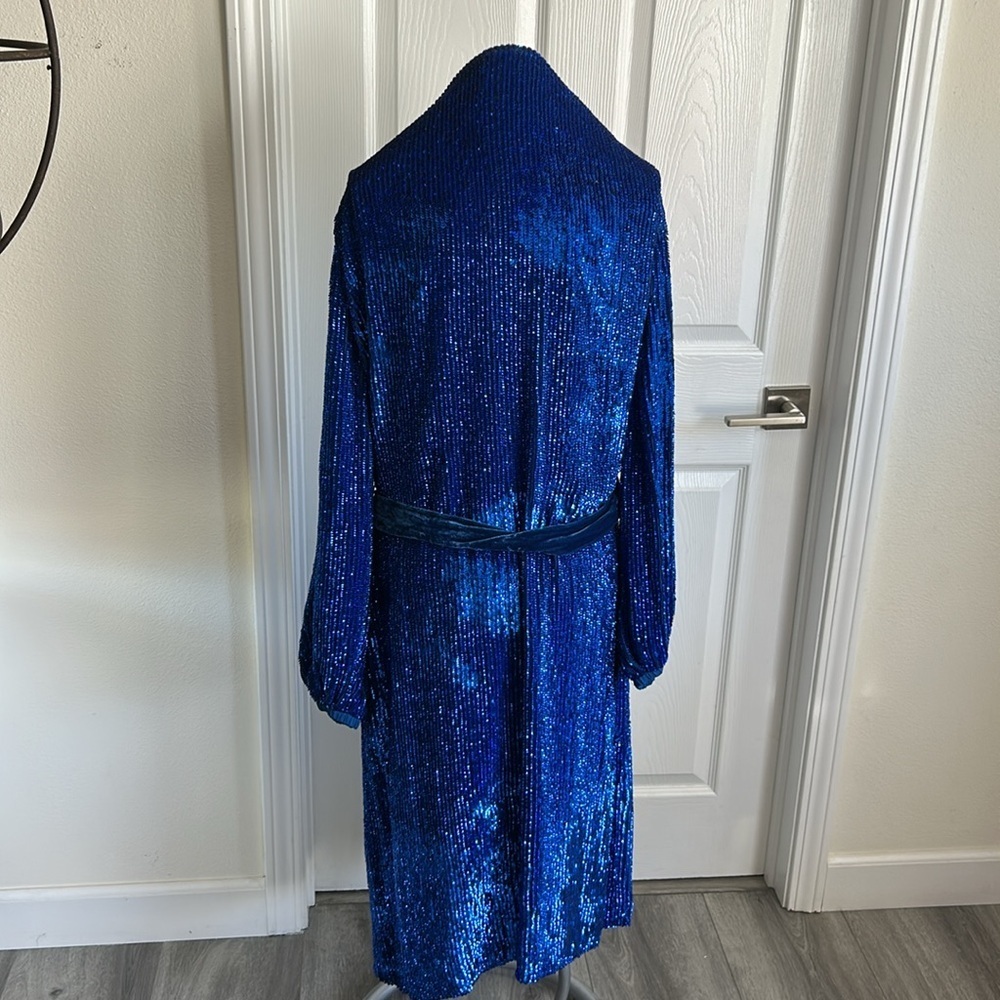 NWT RETROFETE Audrey Robe in Royal Blue Sz M - Picture 8 of 8